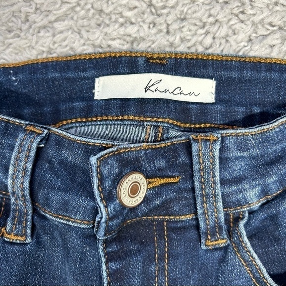 Kancan Jeans Womens 24 Madison Mid Rise Super Skinny Style KC11214D Dark Wash - Picture 2 of 4